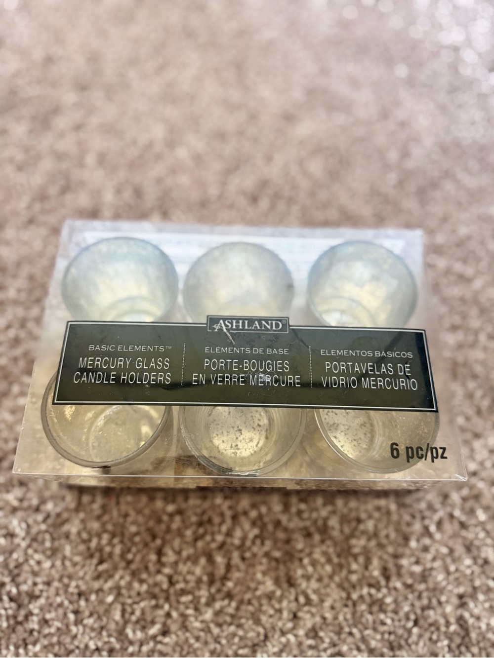 Ashland Silver Mercury Glass Tea Light Holders - Set of 6